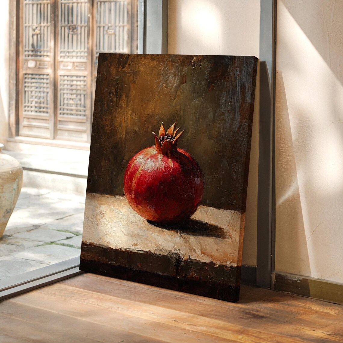 Pomegranate Still Life, Vintage Kitchen Art Print