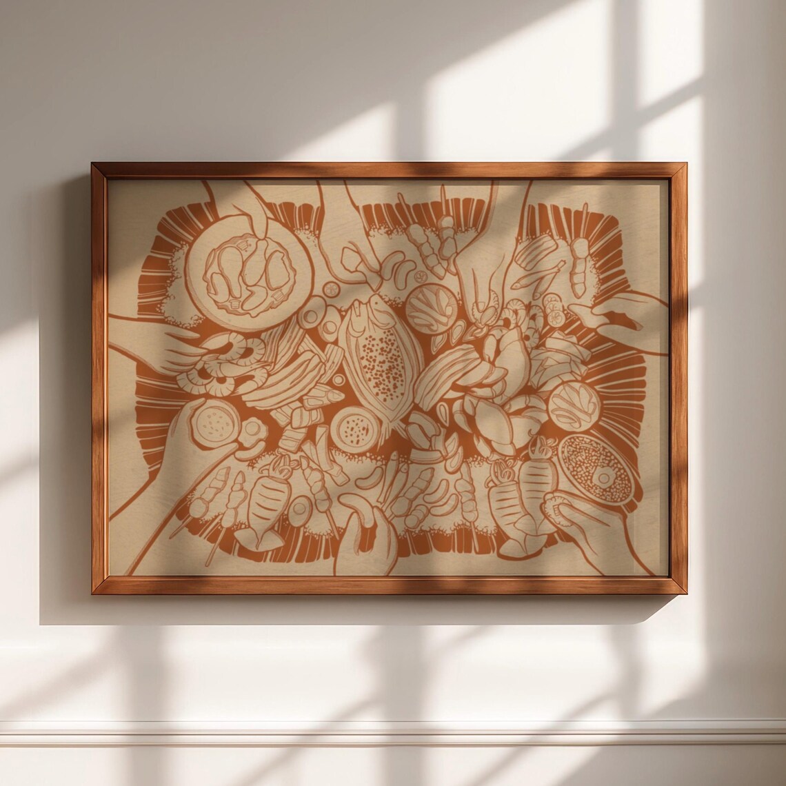 Filipino Kamayan Feast Art, Philippines Kitchen Decor