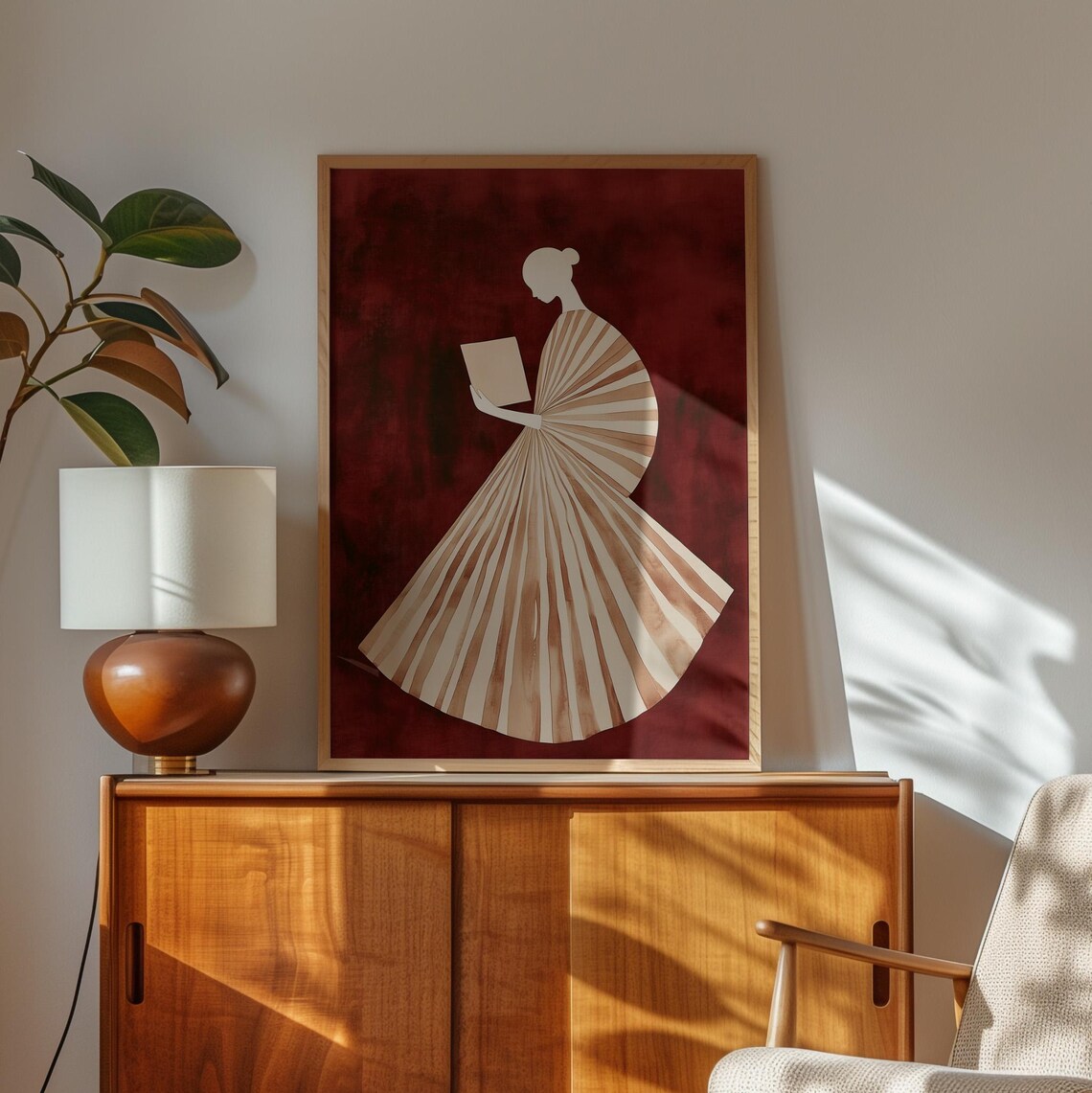 Reading Woman, Minimal Book Lover Art Print - Image 5