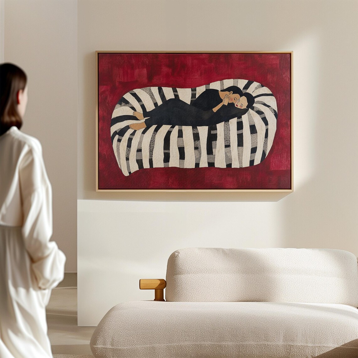 Abstract Couple Art Print, Modern Minimalist Romance - Image 3