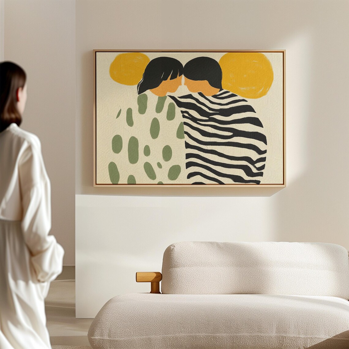 Abstract Couple Zebra Print, Minimalist Art Print - Image 2