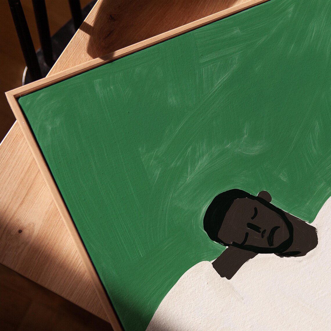 Minimalist Sleeping Man, Modern Abstract Figure - Image 2