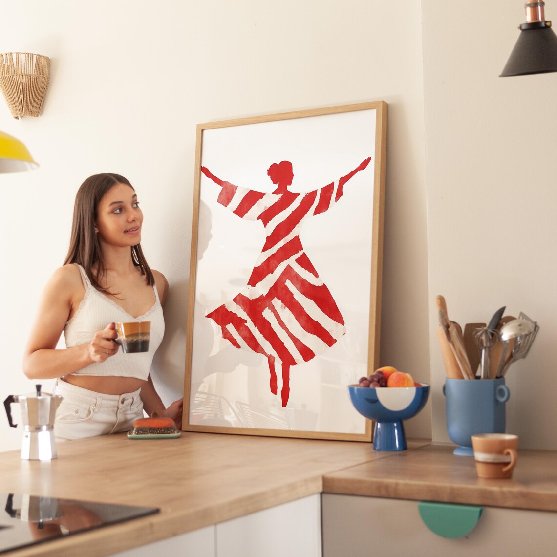 Abstract Dancing Woman, Minimalist Silhouette - Image 4