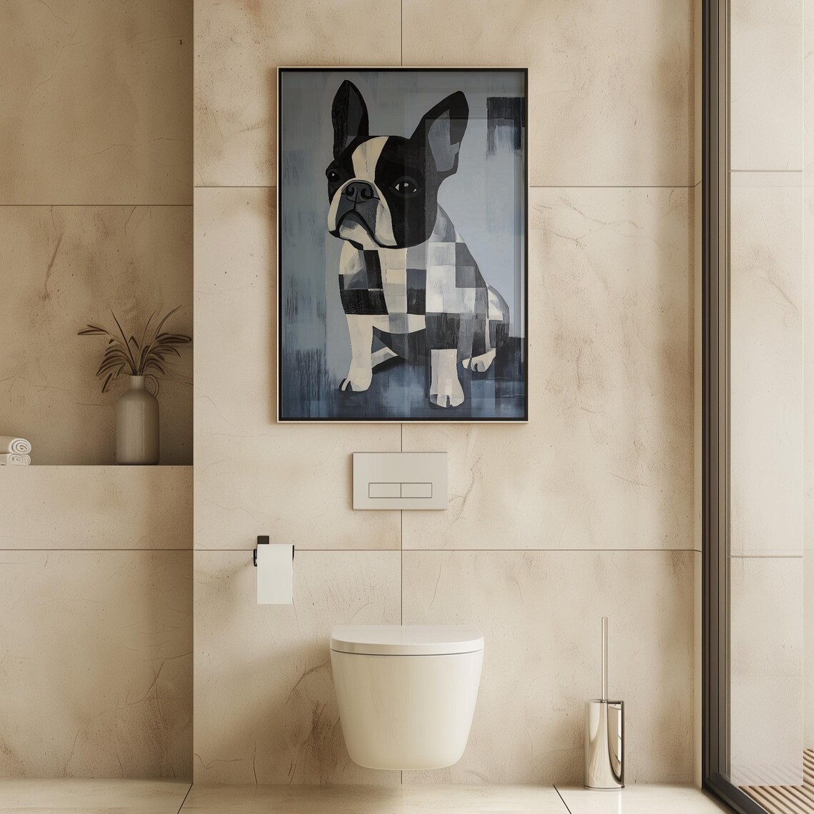 French Bulldog Abstract Portrait, Minimalist Art Print - Image 4