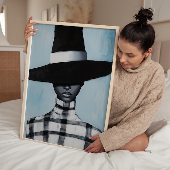 Minimalist Portrait Art, Black And White Fashion Print