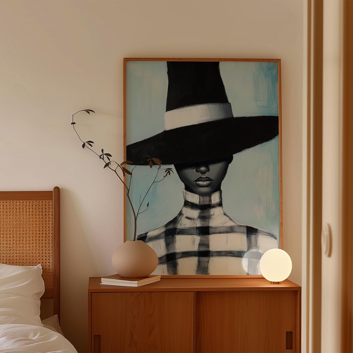 Minimalist Portrait Art, Black And White Fashion Print - Image 4