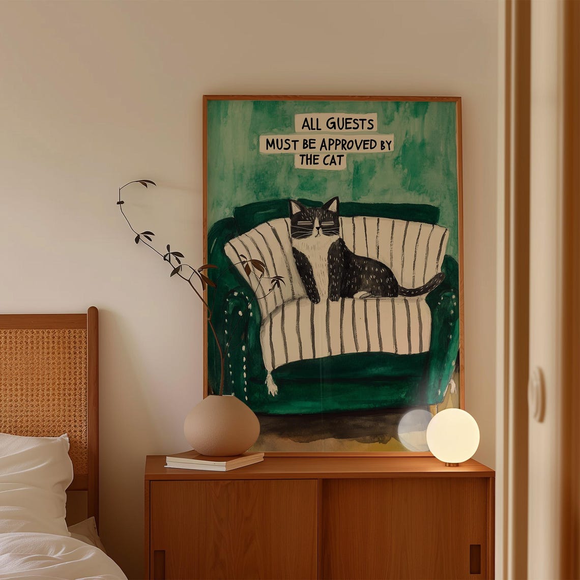 All Guests Must Be Approved by the Cat Funny Black Cat Poster - Image 3