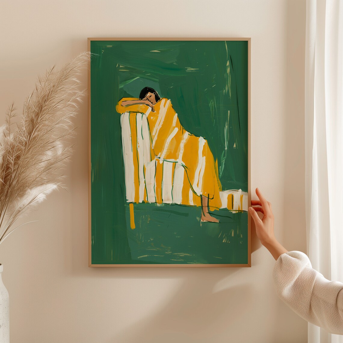 Abstract People Woman Wall Art, Minimalist Print - Image 3