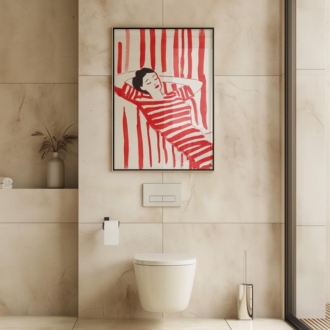 Abstract Woman Relaxing, Modern Minimalist Art Print - Image 6