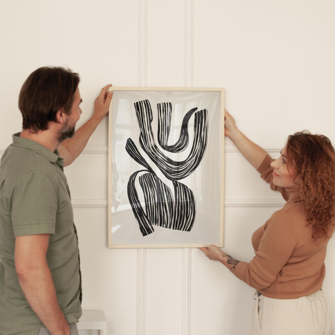 Black And White Abstract Line Art, Minimalist Movement - Image 6
