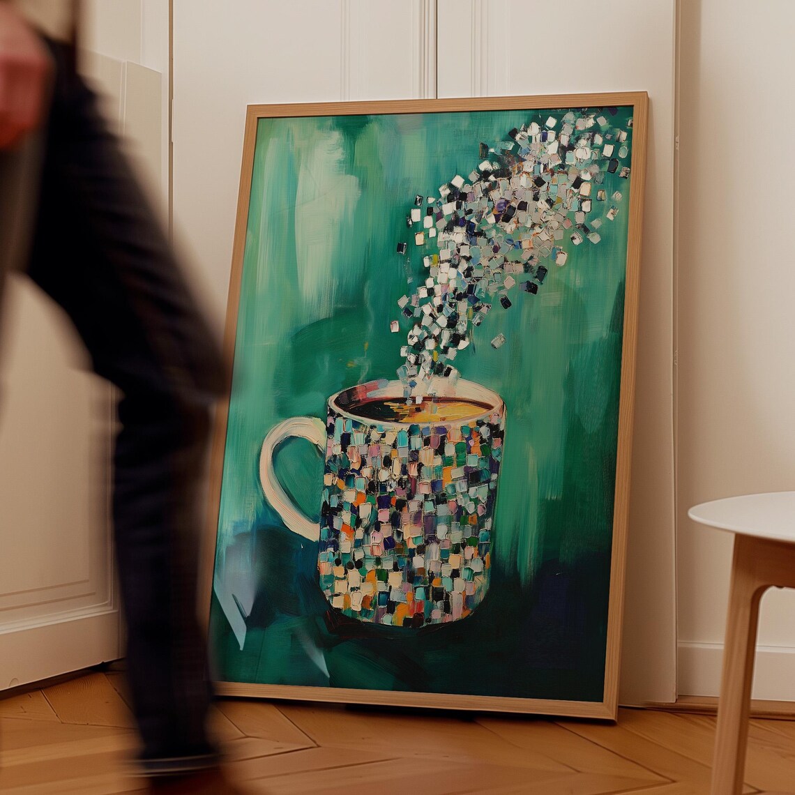 Colorful Mosaic Coffee Mug Abstract Steam Art - Image 5
