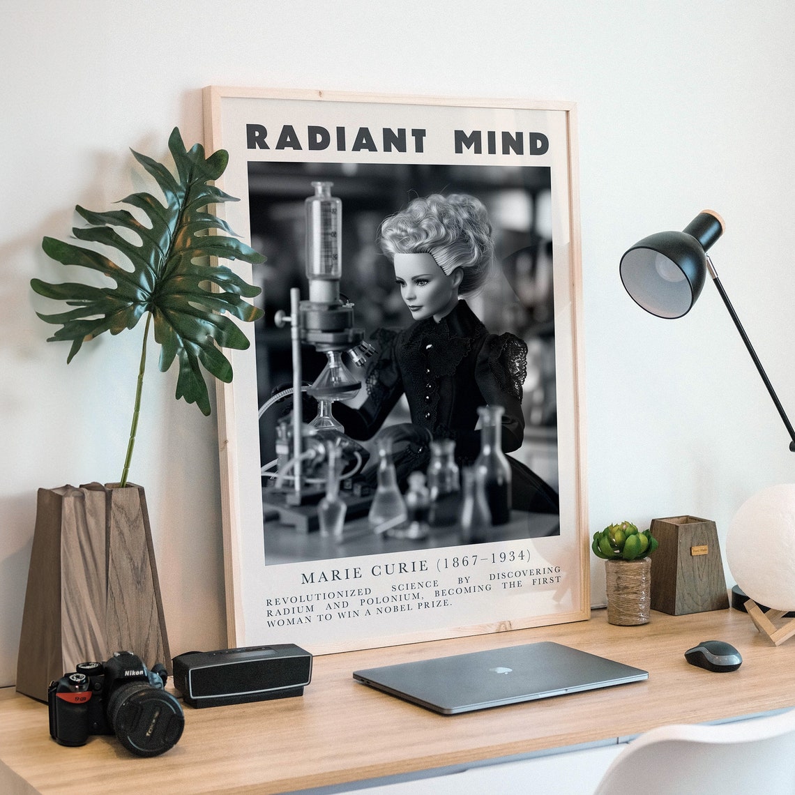 Marie Curie Radiant Mind Women In Science Tribute Art Poster - Image 4