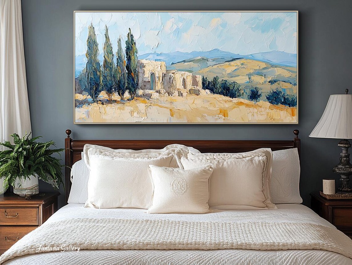 Tuscan Landscape Oil Painting, Italian Art Print - Image 3