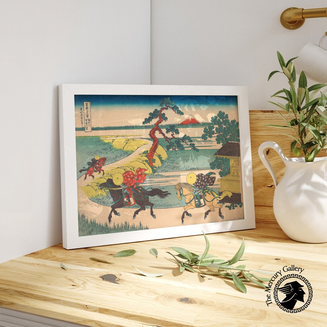 Hokusai Sekiya Village Sumida River Horse Race Mount Fuji Art Poster - Image 5