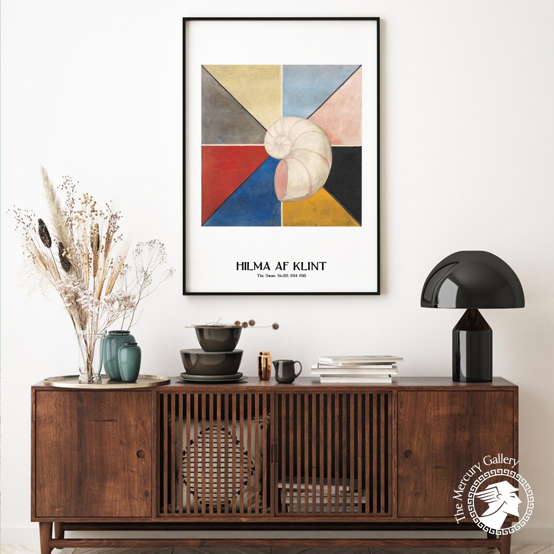 Hilma Af Klint The Swan No 20 1914 Spiral Shell Color Poster - Image 4