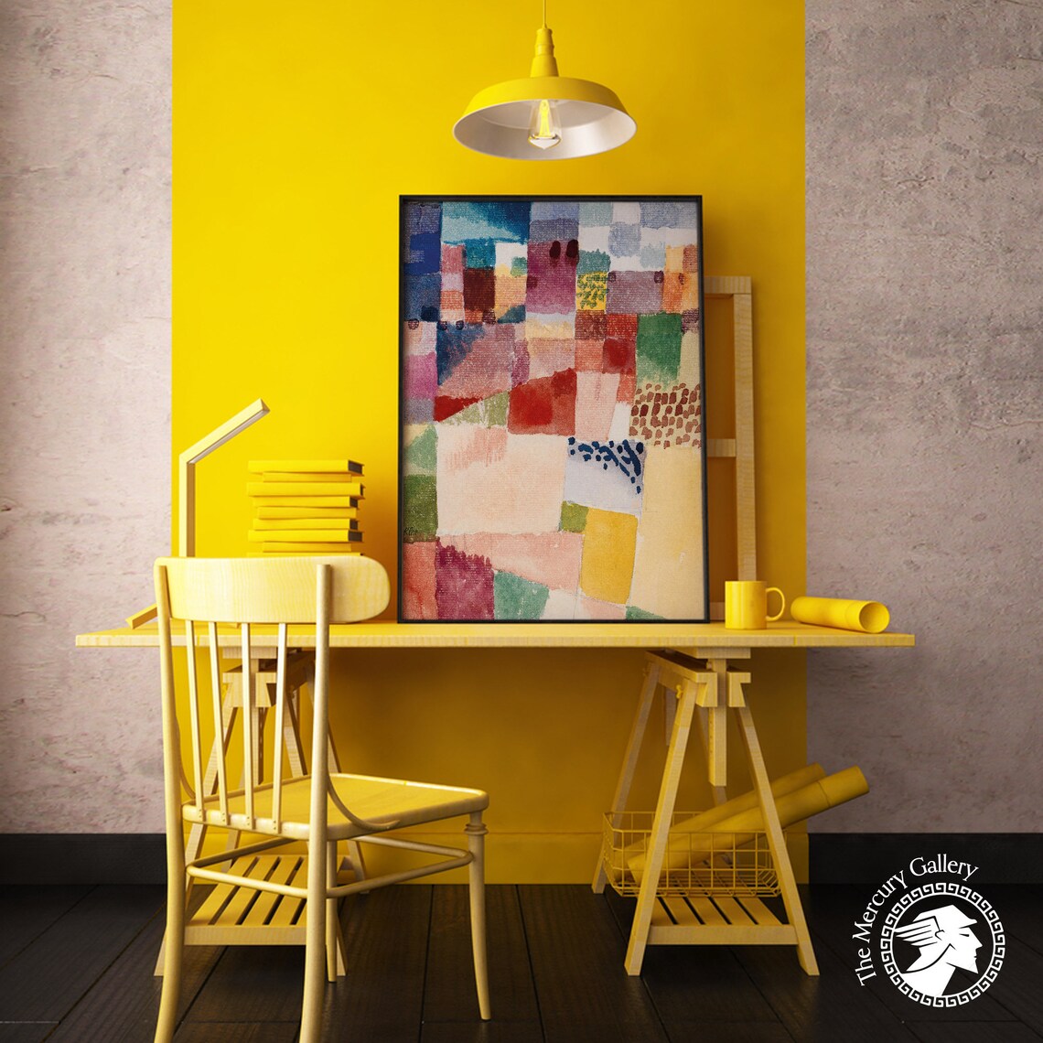 Paul Klee Colorful Abstract Grid Squares Pastel Mosaic Art Print - Image 5