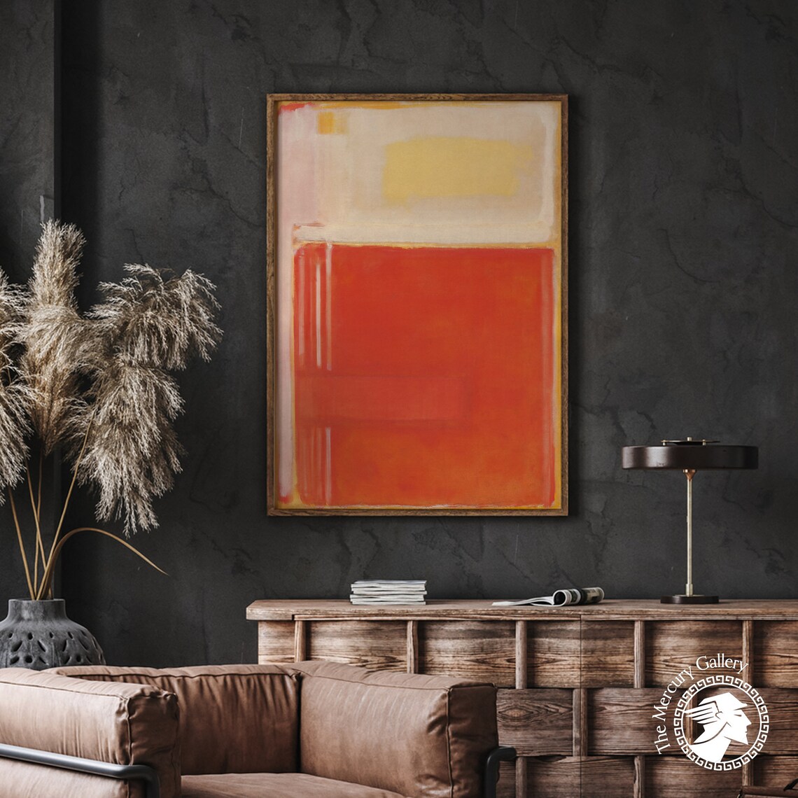 Mark Rothko Soft Orange Block On Beige Minimalist Abstract Art Poster - Image 4