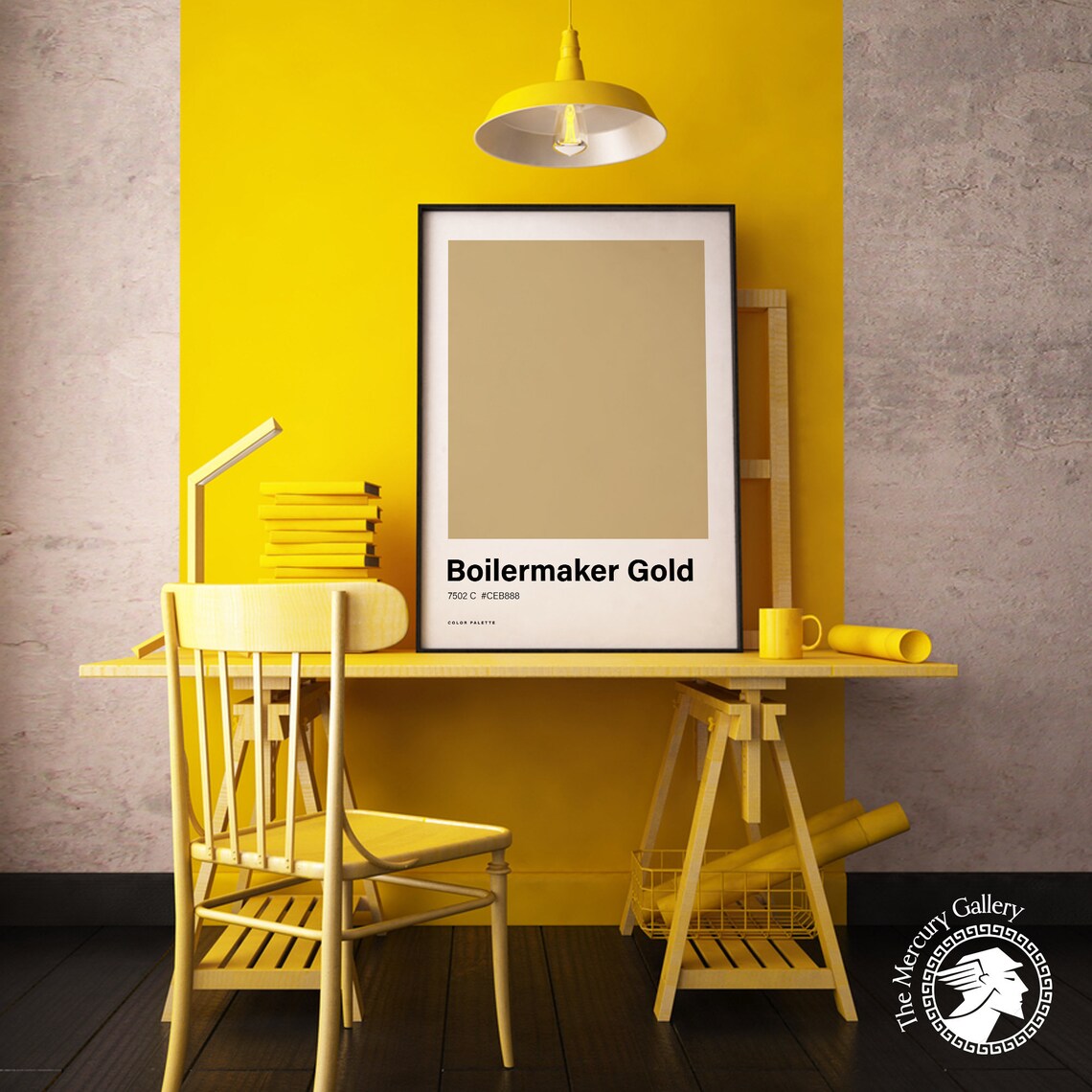 Boilermaker Gold Color Poster Print Great Color Scheme Trending Colour Print Nordic Poster Art Complementary Wall Poster - Image 5