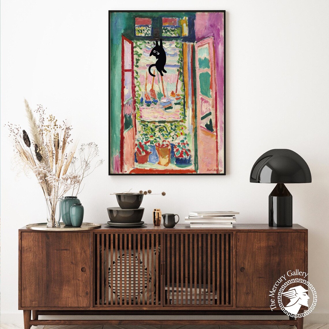 Matisse Hanging Cat Art Print, Floral Poster - Image 5