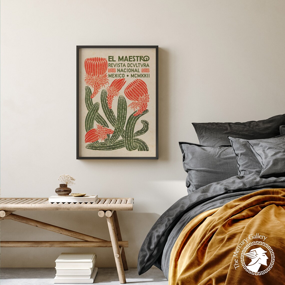 Mexican Exhibition Cactus Travel Poster, Vintage Wall Art - Image 2