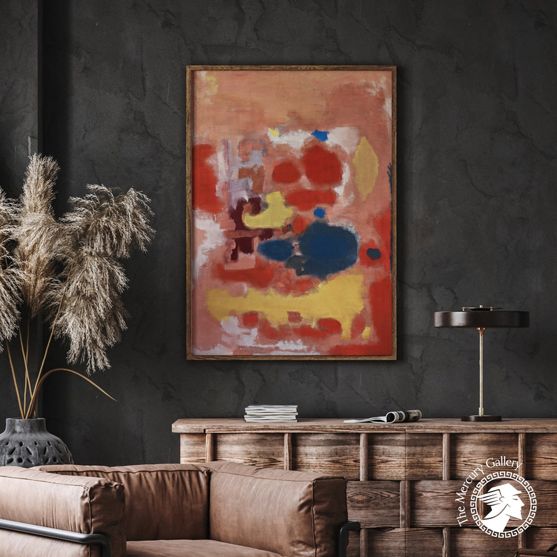 Mark Rothko Colorful Multiform Coral Red Blue Yellow Abstract Poster - Image 2