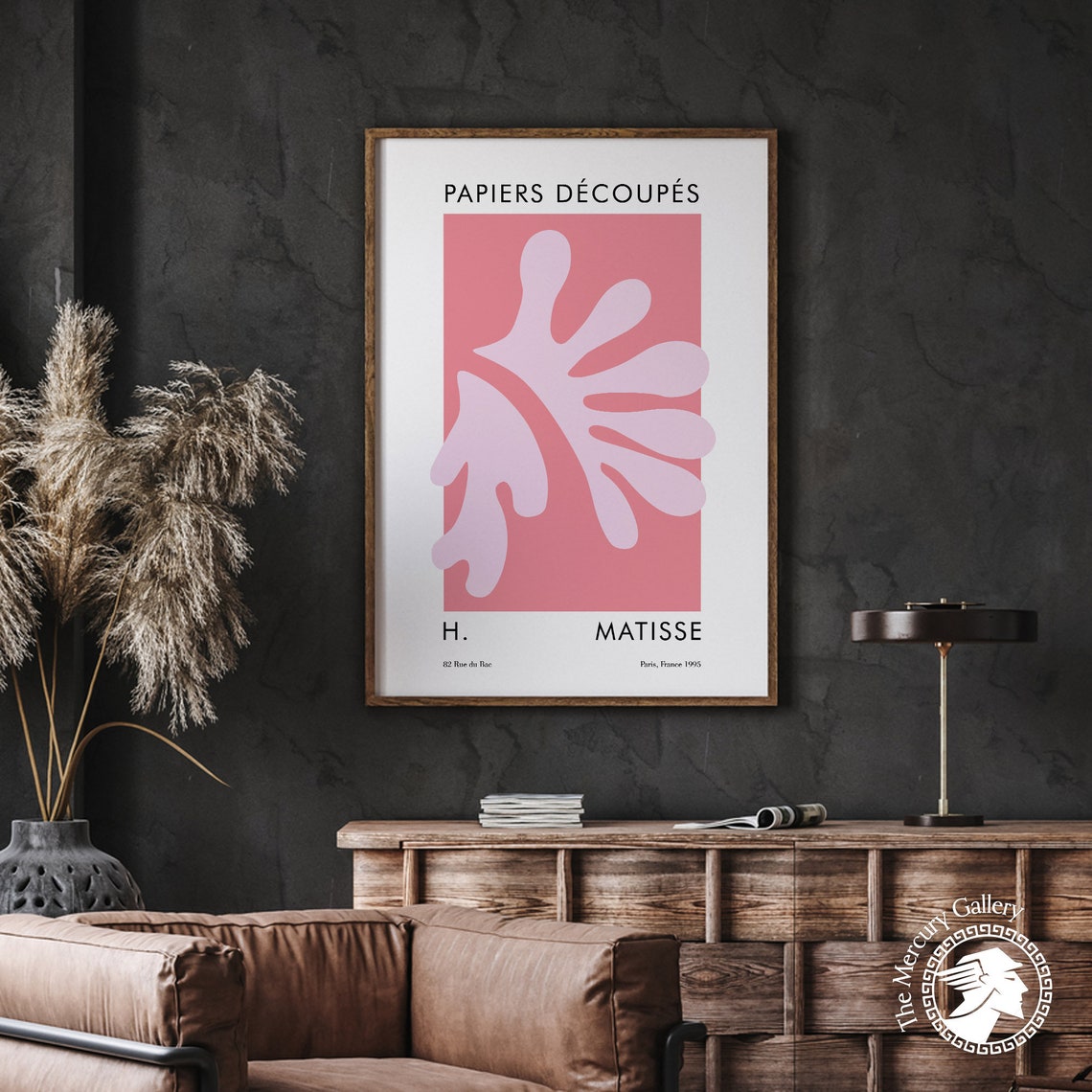 Henri Matisse Pink Leaf Cut Out Botanical Exhibition Poster Wall Print - Image 2