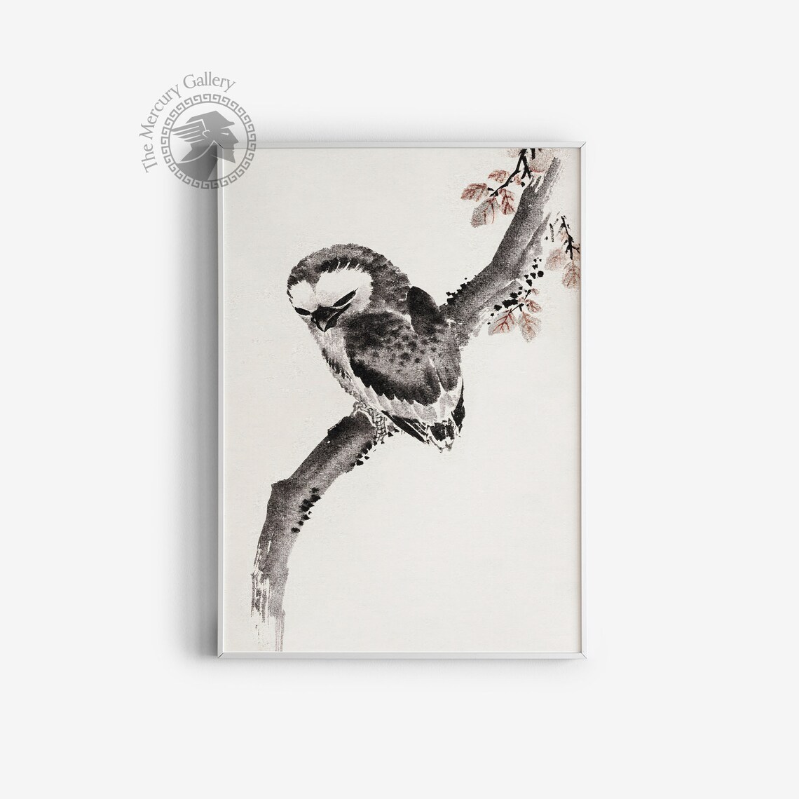 Japanese Owl Poster Print, Hokusai-Inspired Art - Image 3