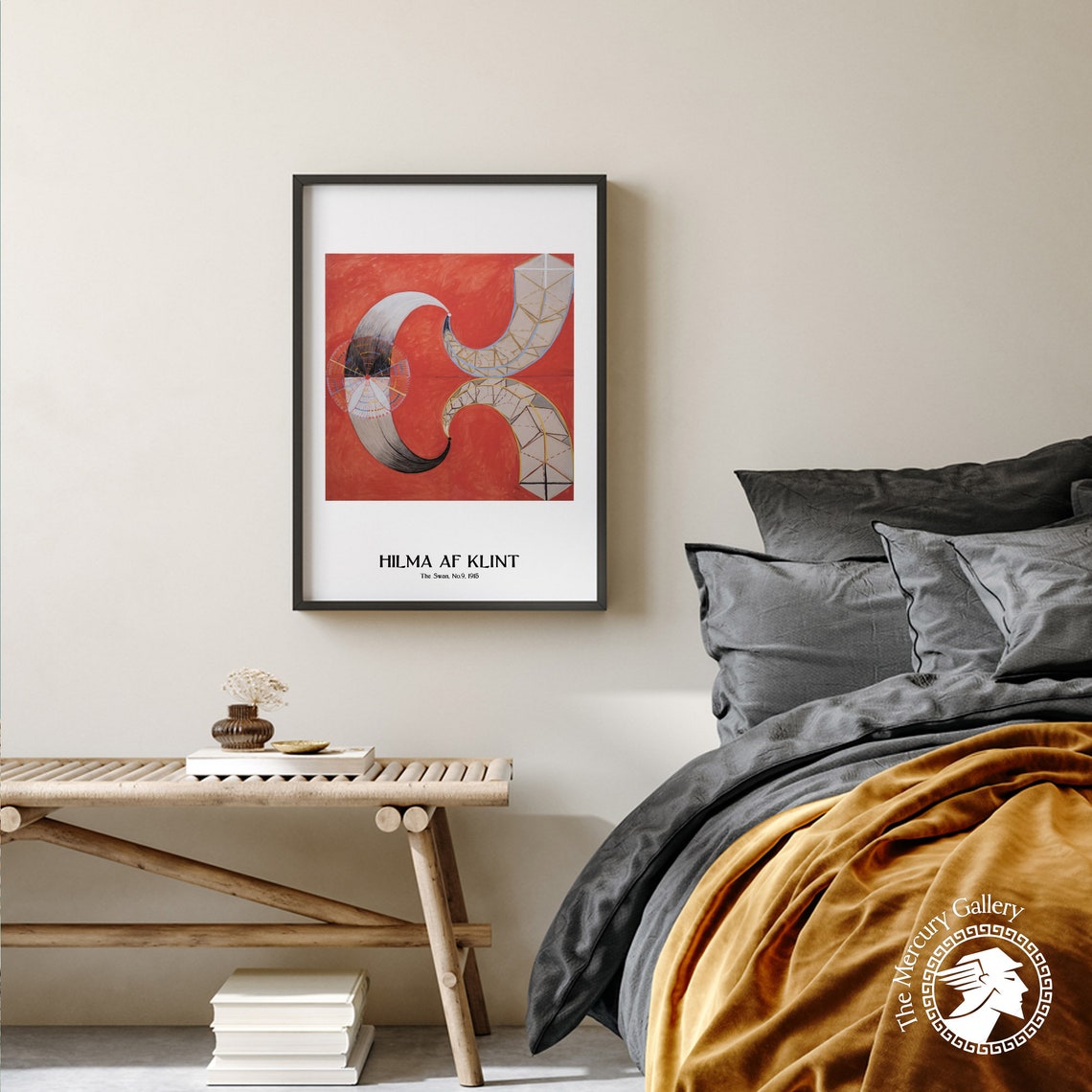 Hilma Af Klint The Swan No 9 1915 Red Swan Spiritual Abstract Poster - Image 3