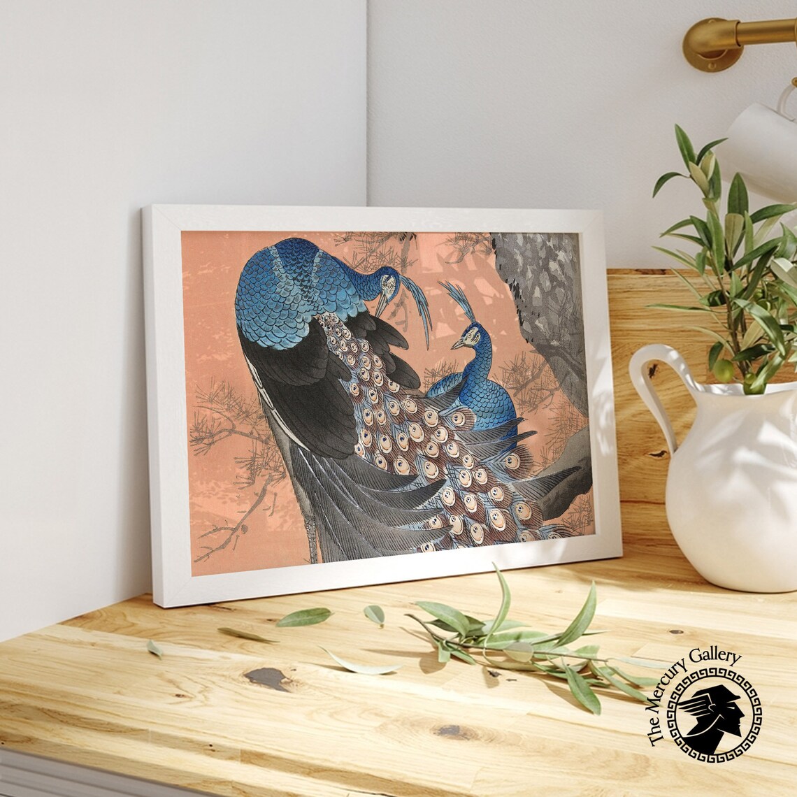 Ohara Koson Peacocks On Tree Branch Art Print - Image 5