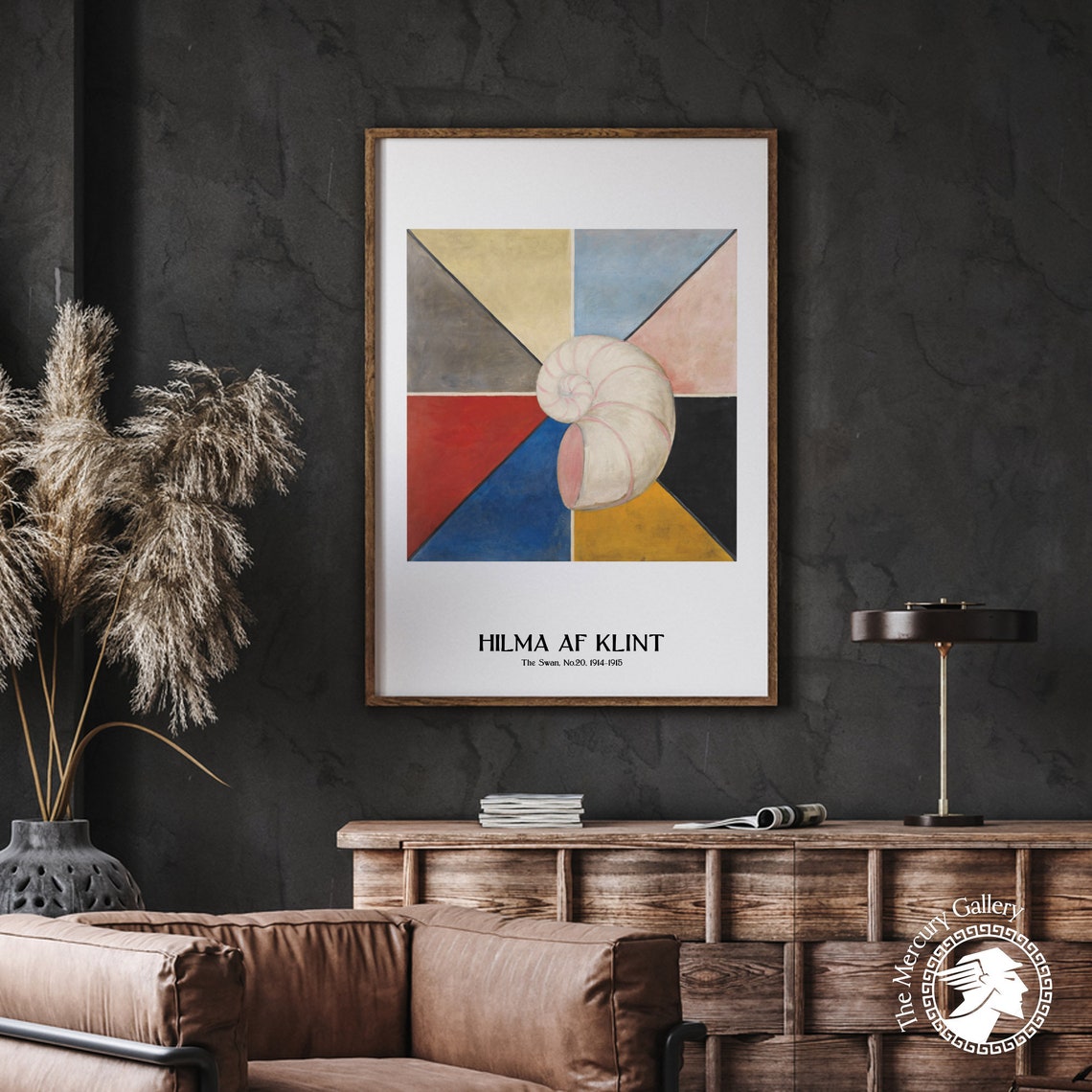 Hilma Af Klint The Swan No 20 1914 Spiral Shell Color Poster - Image 3
