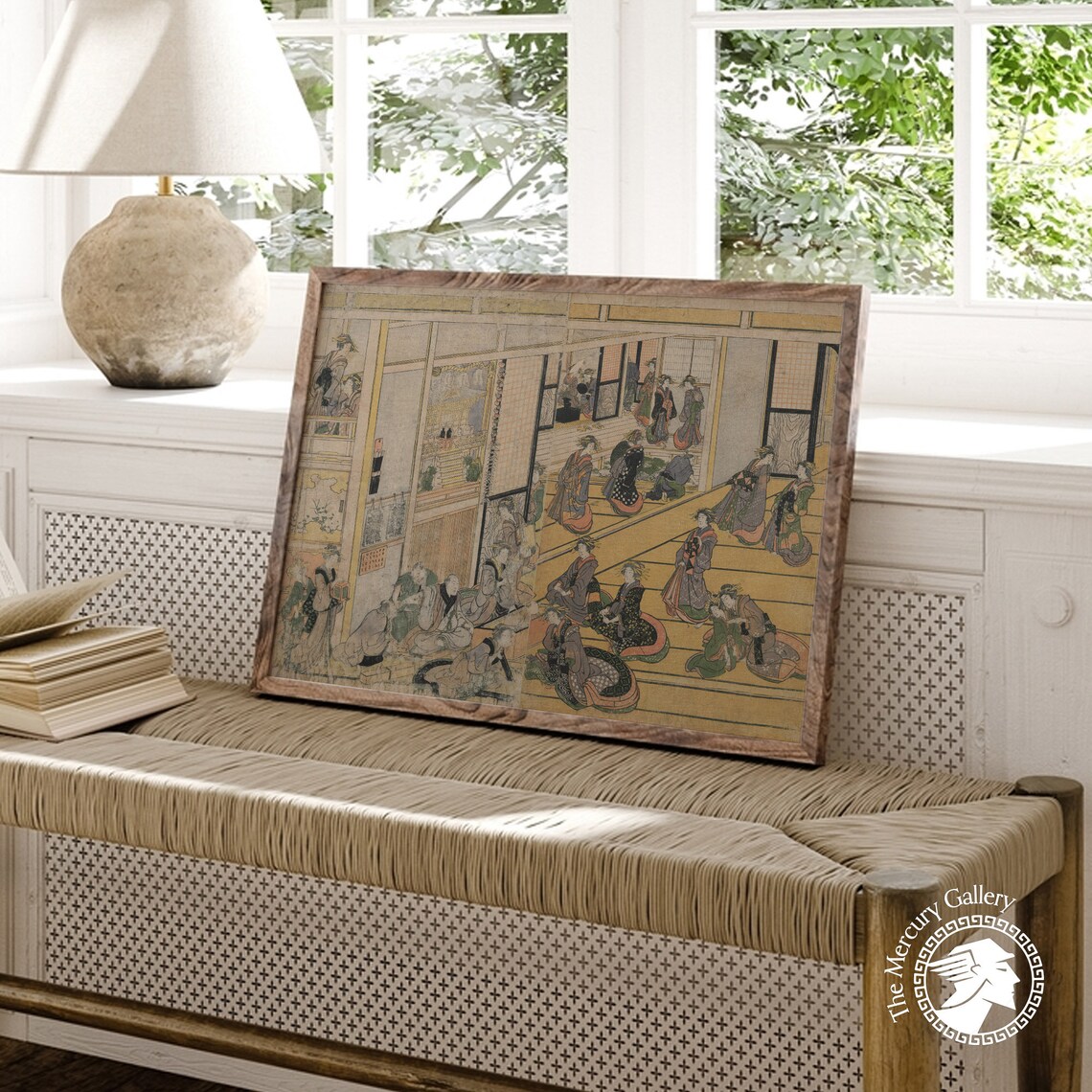 Hokusai New Year's Day at the Ogiya Yoshiwara Courtesans Ukiyo E Art Poster - Image 5