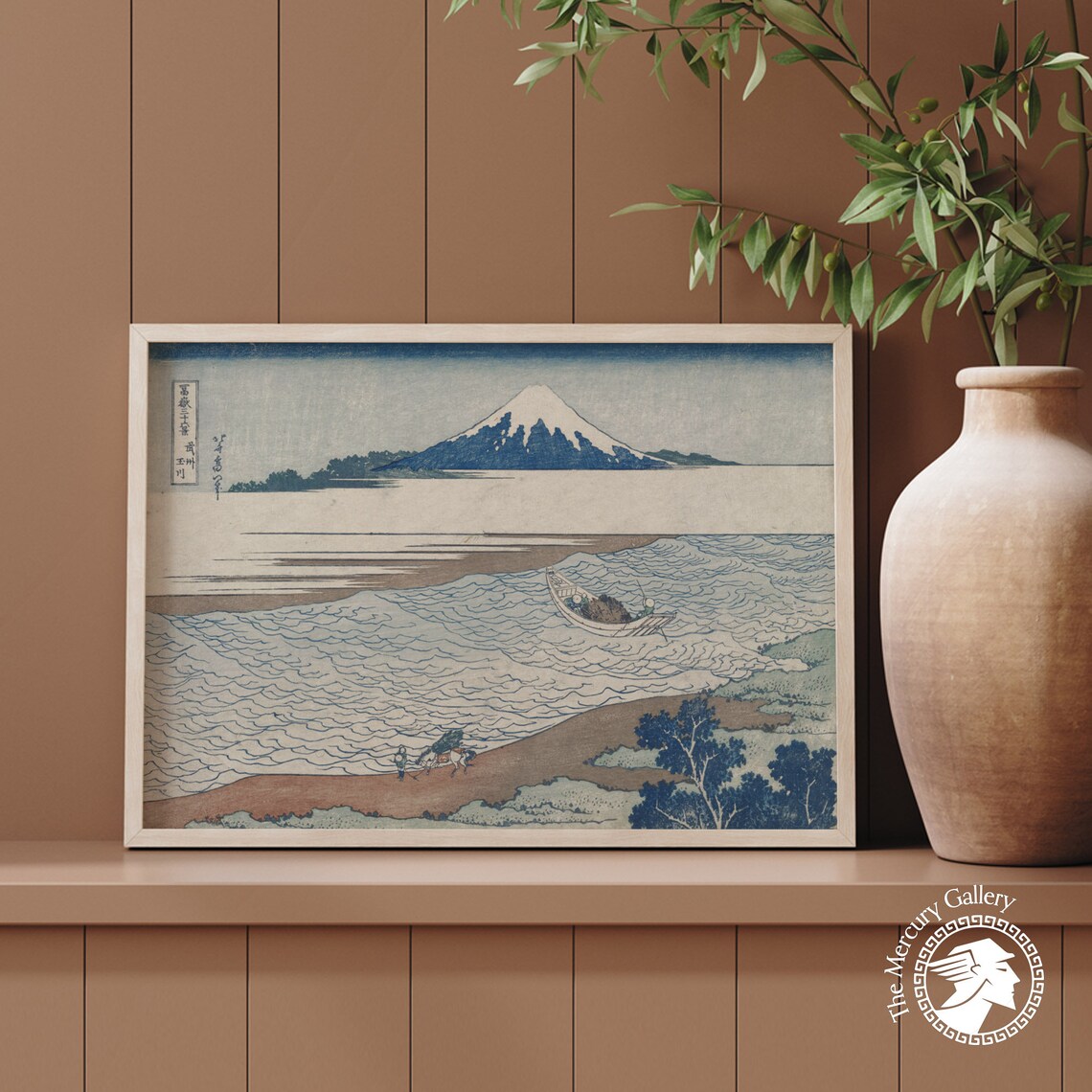 Hokusai Mount Fuji Over Tama River Musashi Province Ukiyo E Art Print - Image 2