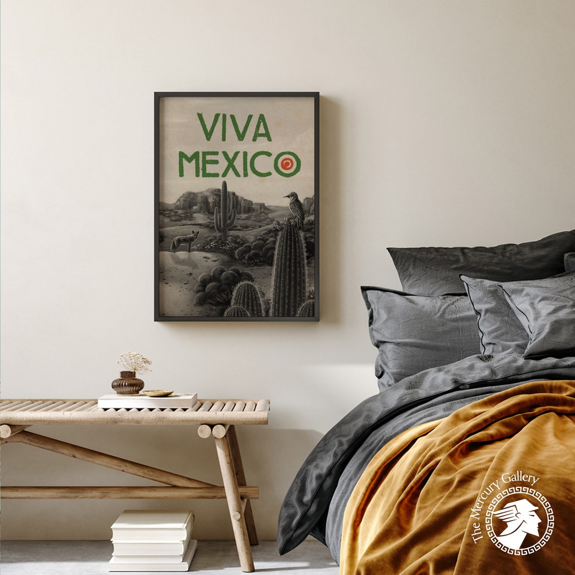 Viva Mexico Cactus Travel Poster - Image 3