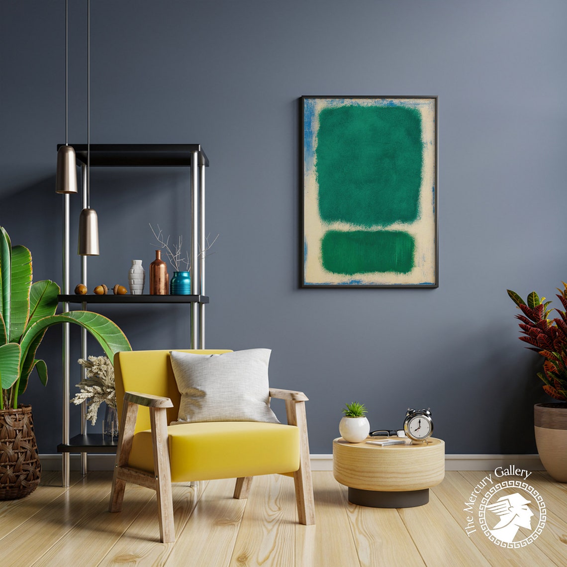 Mark Rothko Emerald Green Blocks On Cream Abstract Color Field Poster - Image 6