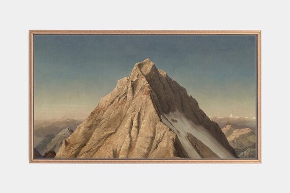 Frame Tv Art Paintings Of Mountain Vintage Landscape Artworks Tv Art Instant