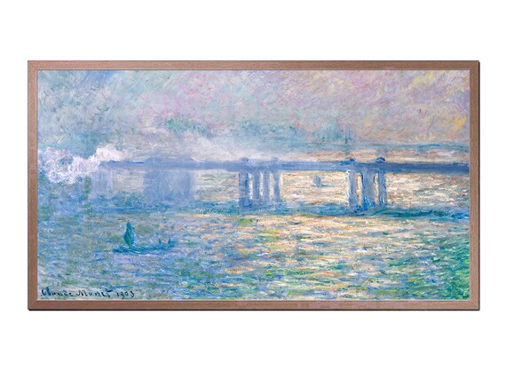 Claude Monet Charing Cross Bridge London Fog 1903 Impressionist Art Poster