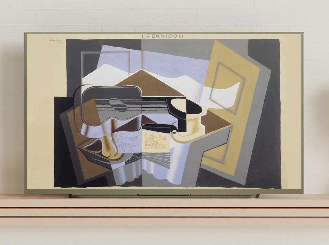 Juan Gris Le Canigou 1921 Cubist Guitar Abstract Painting Wall Art - Image 3
