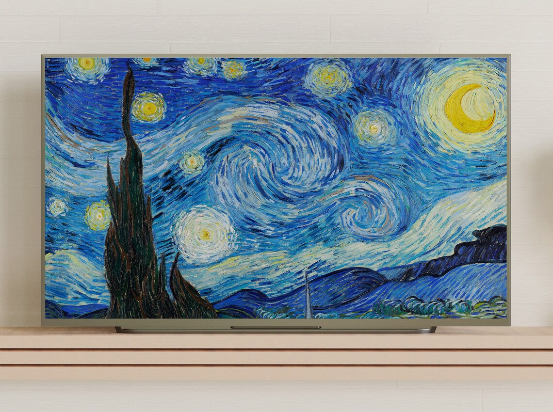 Van Gogh The Starry Night Swirling Night Sky Famous Oil Painting Wall Art - Image 3
