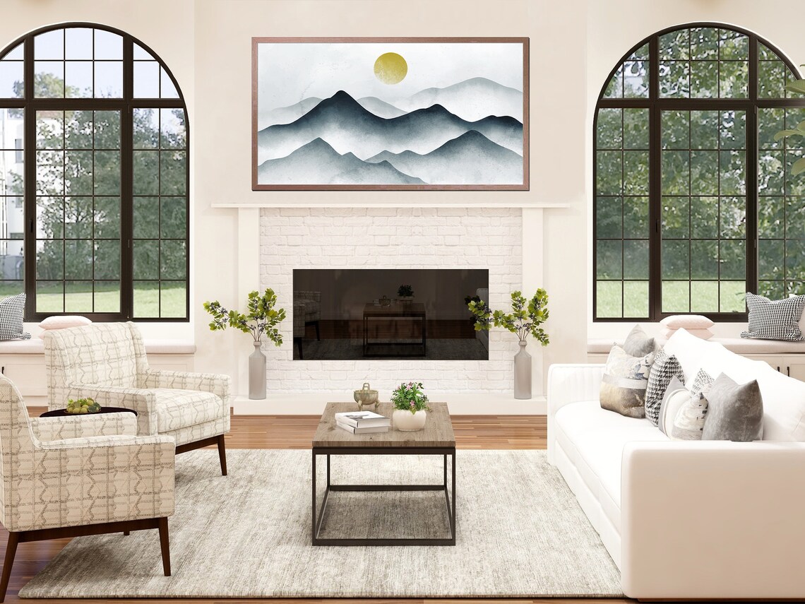 Frame Tv Art Foggy Mountains Frame Tv Art 4k Tv Art For Frame Instant - Image 2