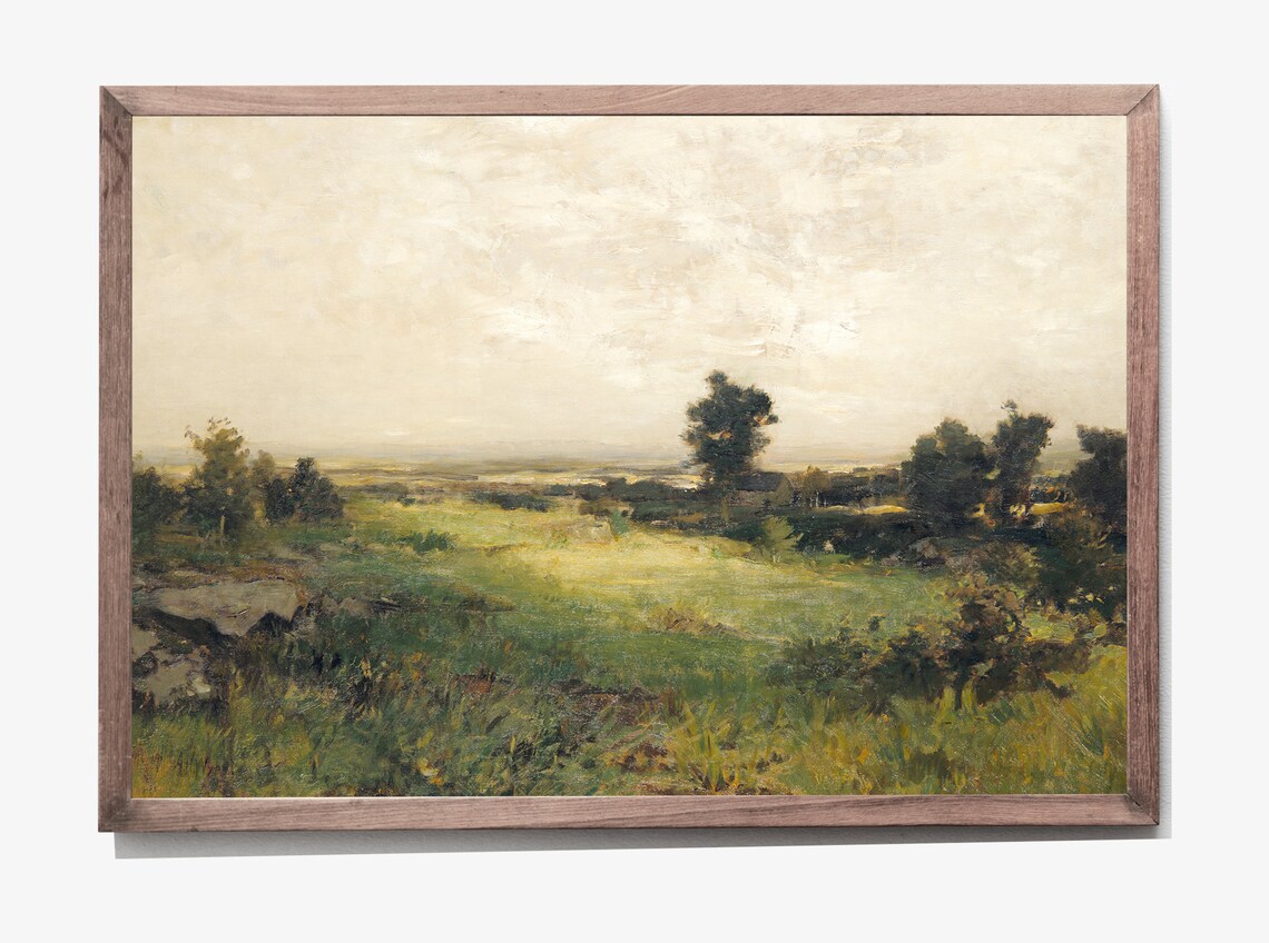 Housatonic Valley Vintage Oil Painting Landscape Print - Image 2