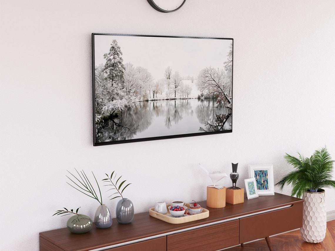 Winter Art, Snowy Trees Landscape - Image 2