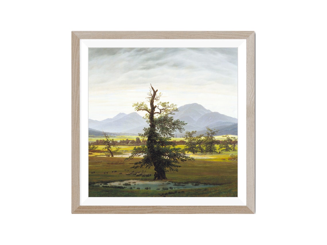Caspar David Friedrich The Solitary Tree Romantic Landscape Art Poster - Image 3
