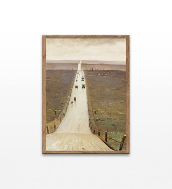 Paintings Of Road Vintage Road Prints Home Decor Wall Art Farmhouse Artworks Art Art