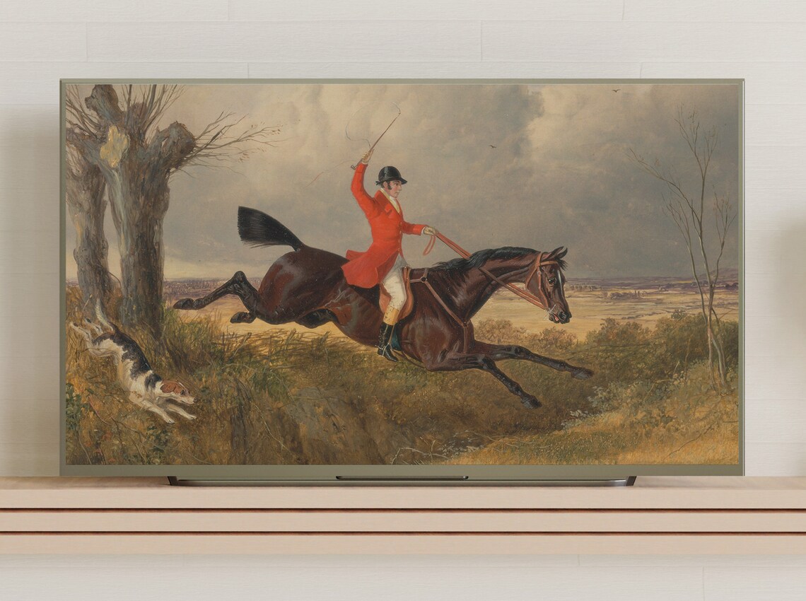 Fox Hunting 19th Century Horse Art Print, Vintage - Image 3