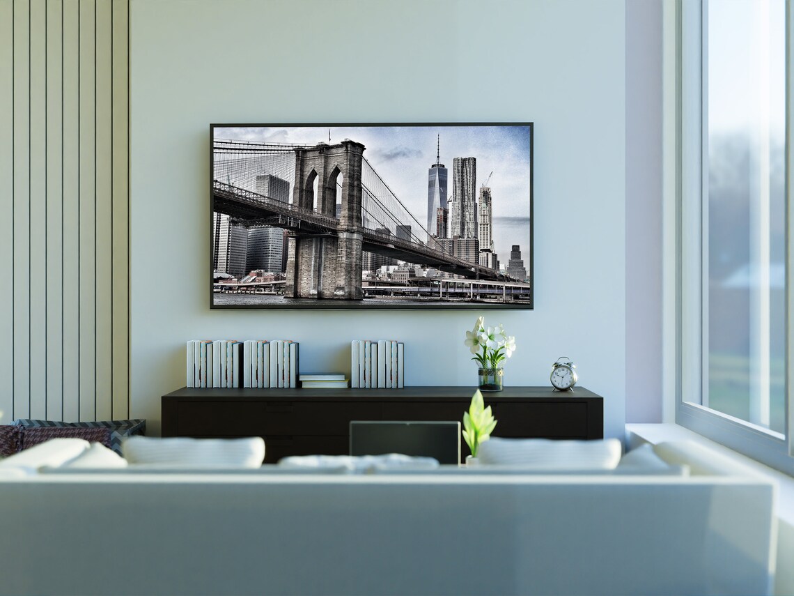 Brooklyn Bridge New York For Frame Tv Poster - Image 4