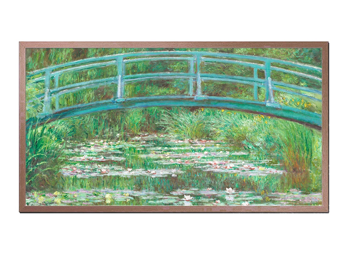 Claude Monet Japanese Footbridge Giverny Garden Impressionist Artwork Poster