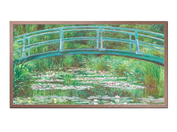 Claude Monet Japanese Footbridge Giverny Garden Impressionist Artwork Poster