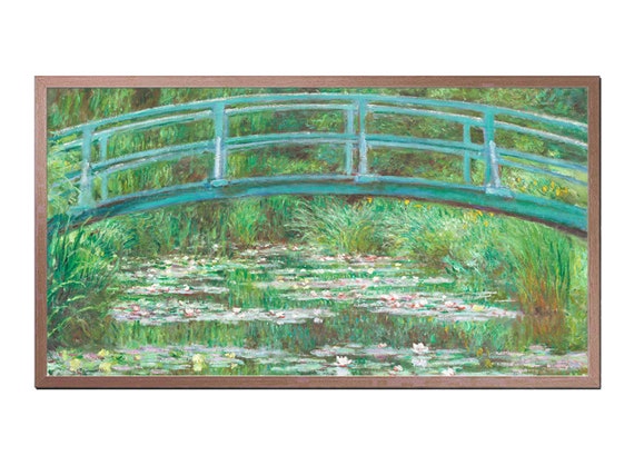 Frame Tv Art Vintage The Japanese Footbridge 1899 By Claude Monet Art For Frame Tv Vintage Art Instant