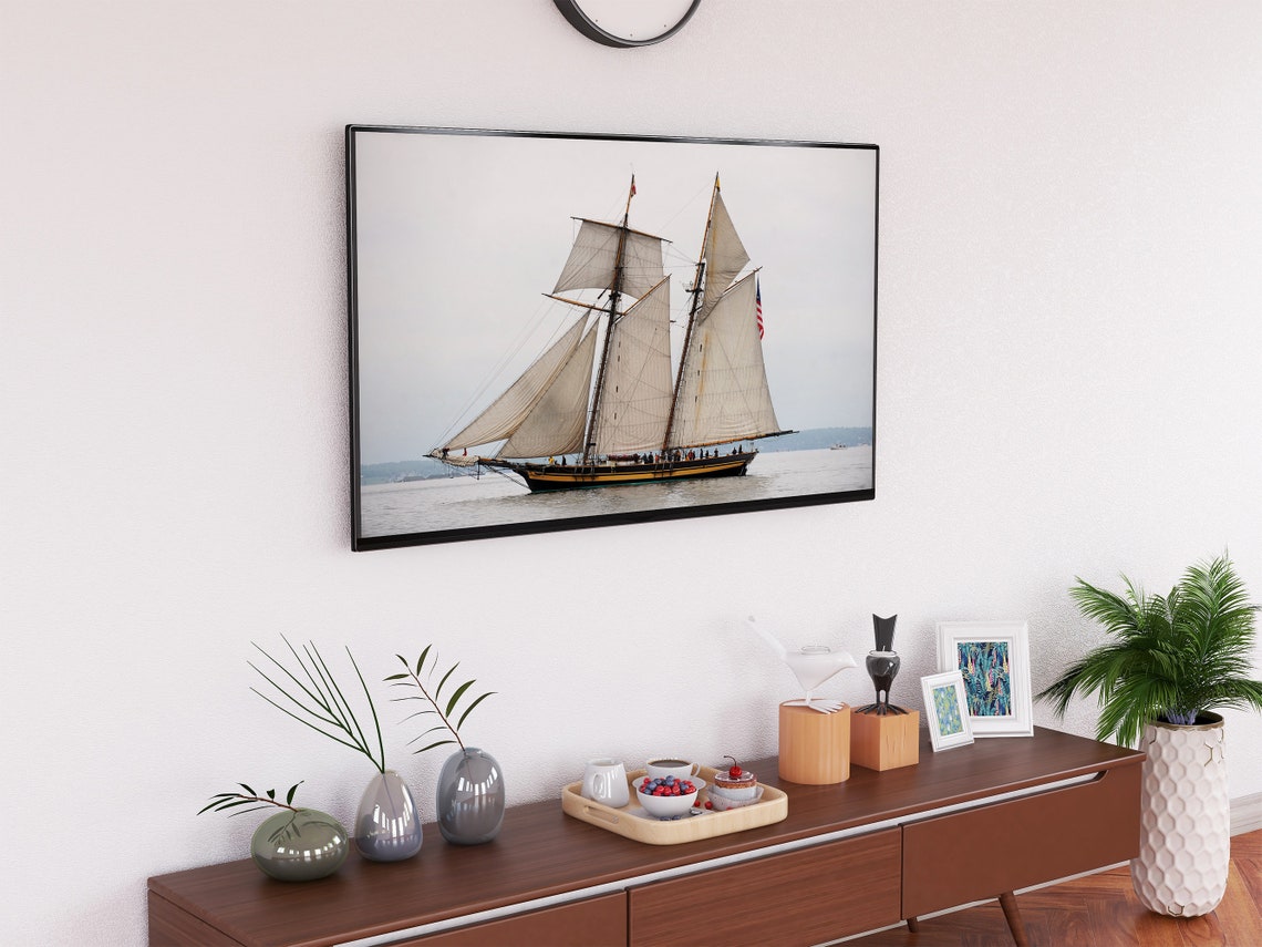 Tall Ship Under Full Sail Ocean Voyage Nautical Photo Poster - Image 2