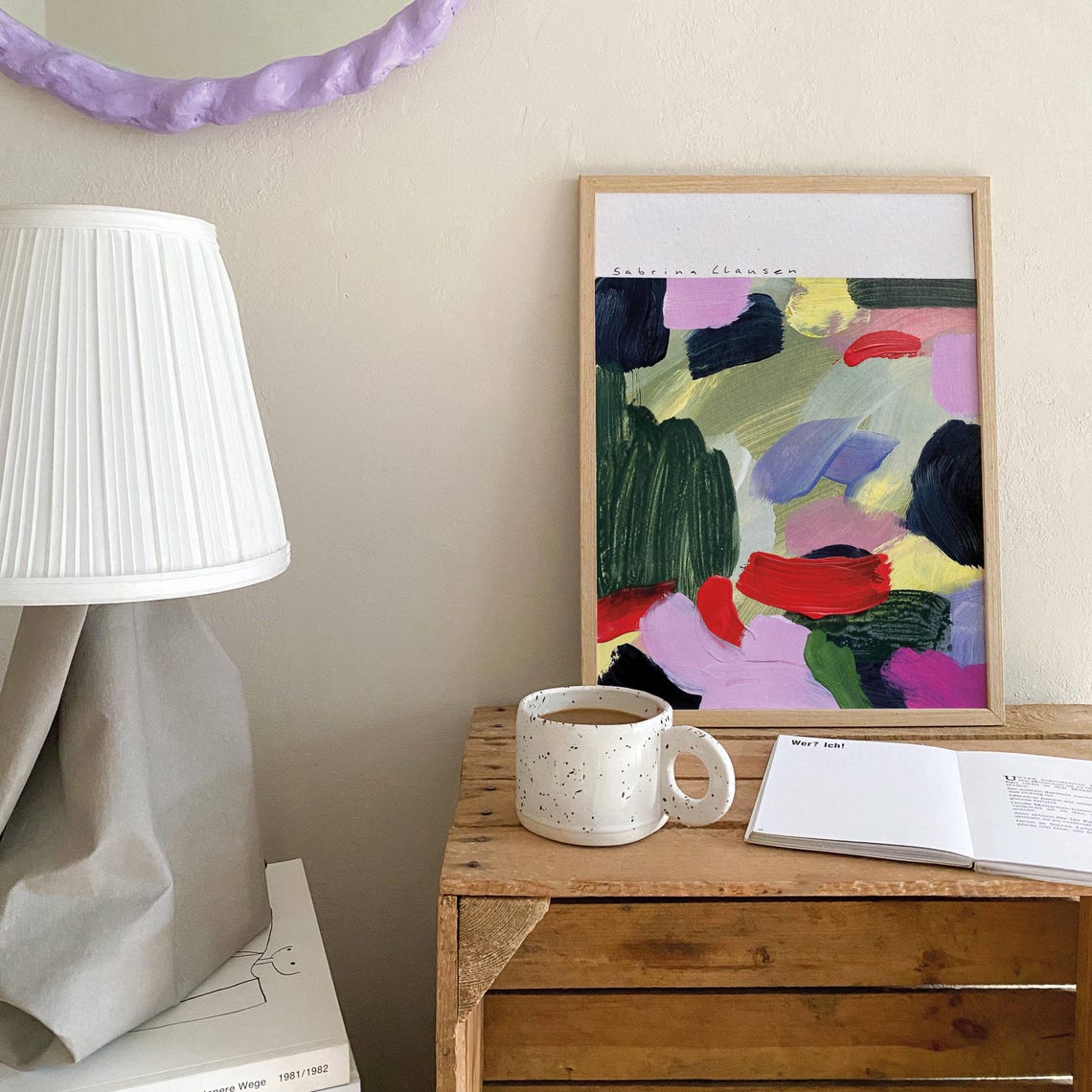 Sabrina Clausen Colorful Patchwork Abstract Brushstroke Poster - Image 2